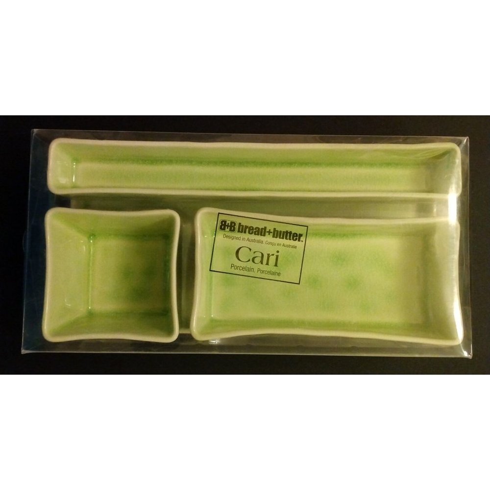 4pc Cari Porcelain Serving Dish Tray Set